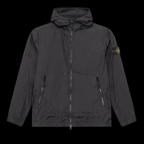 STONE ISLAND Crinkle Reps Light Hooded Jacket 'Black'