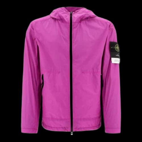 STONE ISLAND Crinkle Reps NY Hooded Jacket 'Magenta'