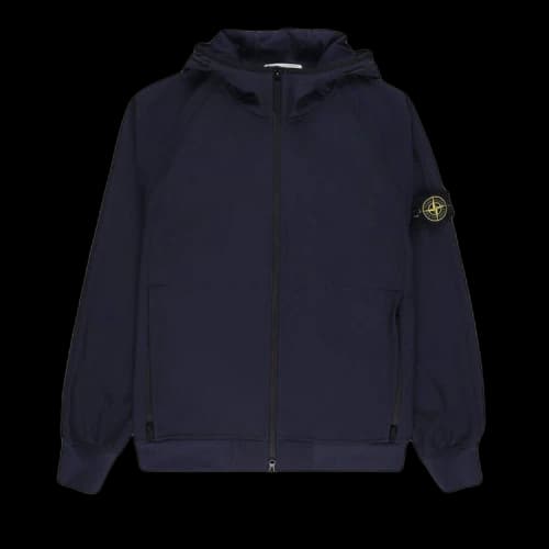 Stone Island Logo Patch Hooded Nylon Jacket 'Navy'