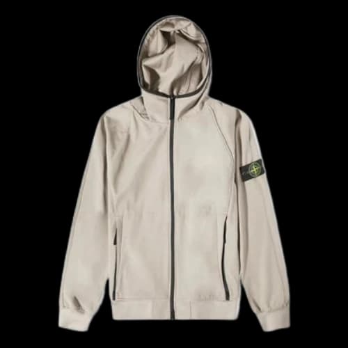 STONE ISLAND Light Soft Shell-R Hooded Jacket 'Dove Grey'