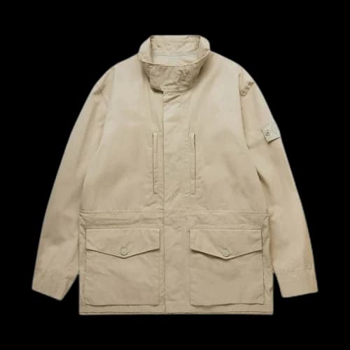 STONE ISLAND Ghost Piece O-Ventile Jacket 'Tan'