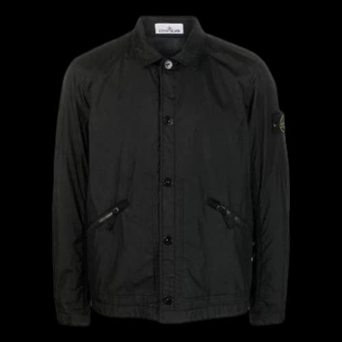 STONE ISLAND Padded Crinkle Reps Nylon Shirt Jacket 'Black'