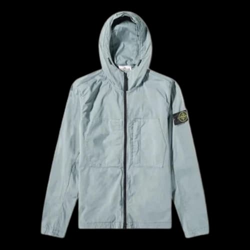STONE ISLAND Supima Cotton Twill Stretch Hooded Jacket 'Sky Blue'