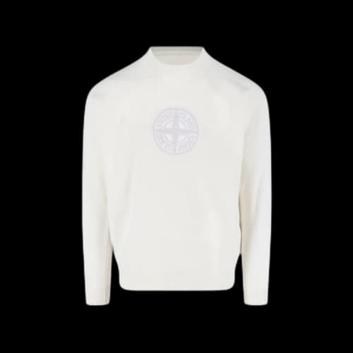 Stone Island Crewneck Sweatshirt With Logo White