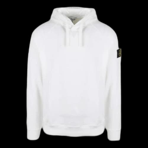 STONE ISLAND Patch Drawstring Hoodie 'White'