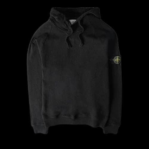 Stone Island Logo Patch Hoodie 'Black'
