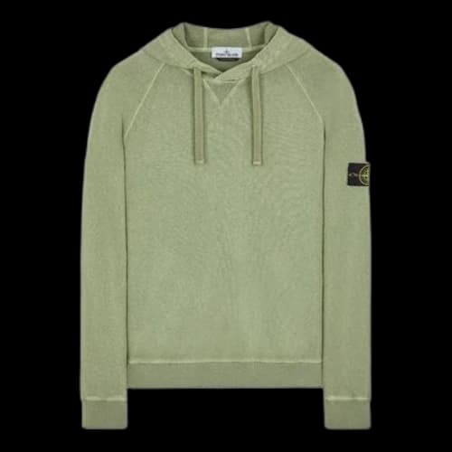 STONE ISLAND Waffen Patch Hoodie 'Green'