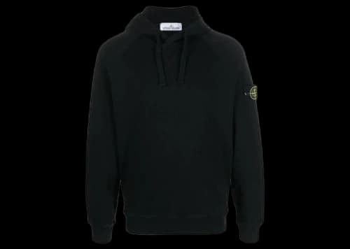 Stone Island Felpa Logo Patch Hoodie Black