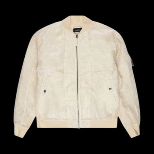 Stone Island Shadow Project Zip Up Bomber Jacket 'Ivory'
