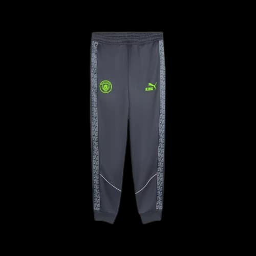 PUMA King Soccer Bottoms Men's Galaxy Gray Professional Green Cuffed Pants