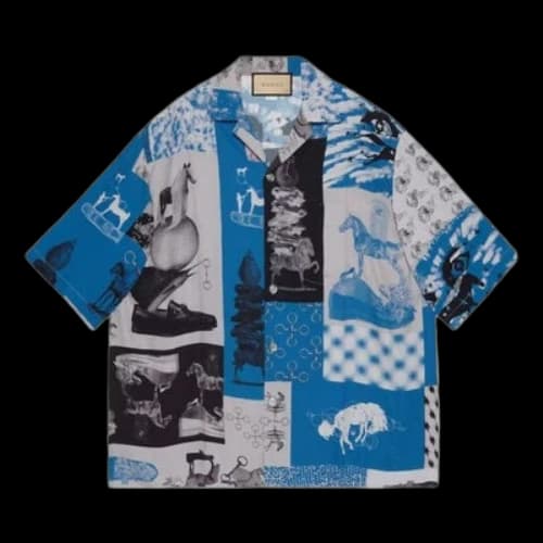 Gucci Graphic Print Viscose Shirt 'Multicolor'