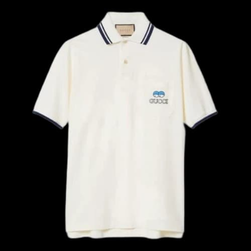 Gucci Cotton Piquet Polo T-Shirt With Embroidery 'Off white'