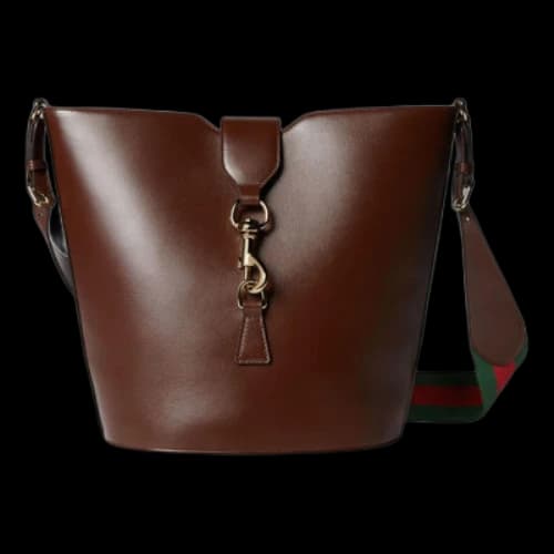 Gucci Medium Bucket Shoulder Bag 'Brown Leather' (Women's)