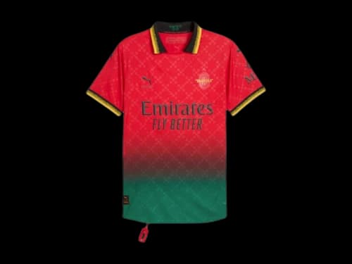 OFF-WHITE x Puma AC Milan Authentic Jersey Red/Black