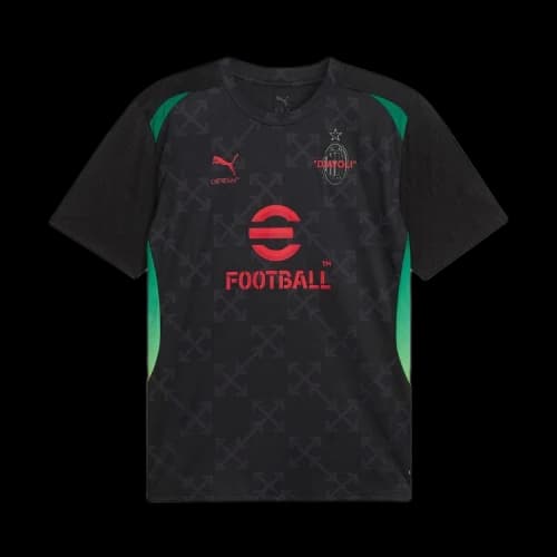 Puma AC Milan x Off-White Pre-Match Jersey 'Puma Black/For All Time Red'