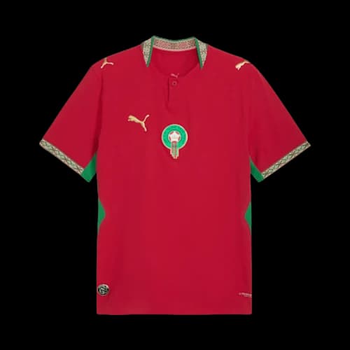 PUMA Morocco 2026 Home Authentic Jersey 'Fast Red Victory Gold'
