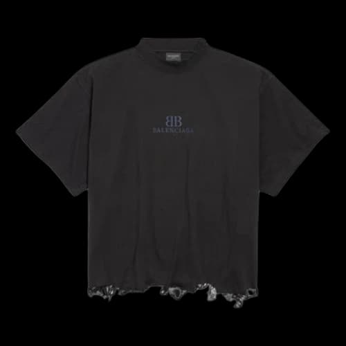 Balenciaga BB Classic Balenciaga Cropped T-shirt Oversized 'Black'