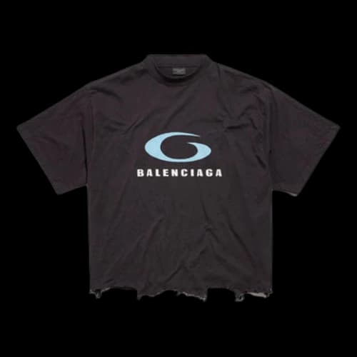 Balenciaga Loop Sports Icon Cropped T-Shirt 'Black' (Women's)