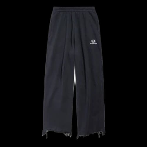 Balenciaga Unity Sports Icon Cropped Sweatpants 'Black White' (Women's)