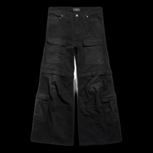 Balenciaga Flared Cargo Pants 'Black' (Women's)