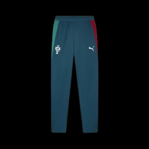 PUMA Soccer Bottoms Men's Ocean Blue/Silver Moderate Slim Fit Pants