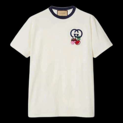 Gucci Cotton Jersey T-Shirt With Patch 'Off White'