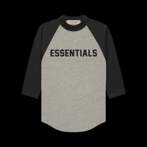 Fear of God Essentials Kids 3/4 Sleeve Baseball Tee 'Dark Oatmeal'
