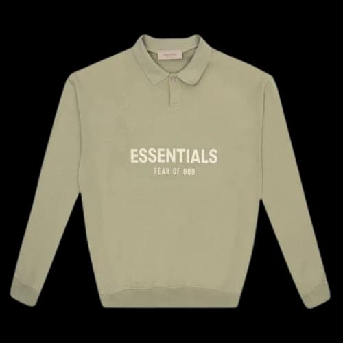 Fear of God Essentials Kids Long-Sleeve Polo 'Seafoam'
