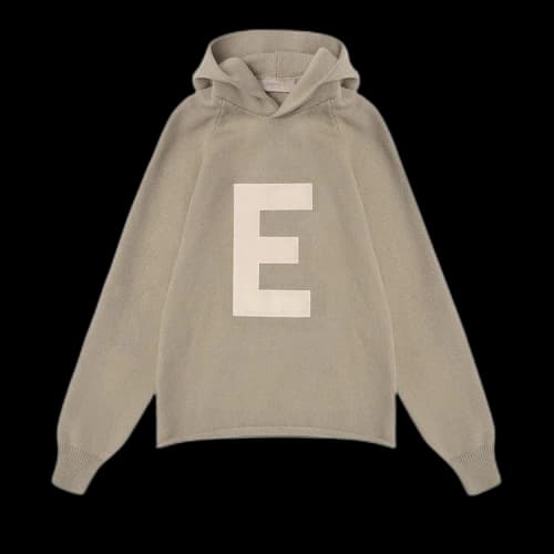 Fear of God Essentials Kids Big E Knit Hoodie 'Seafoam'