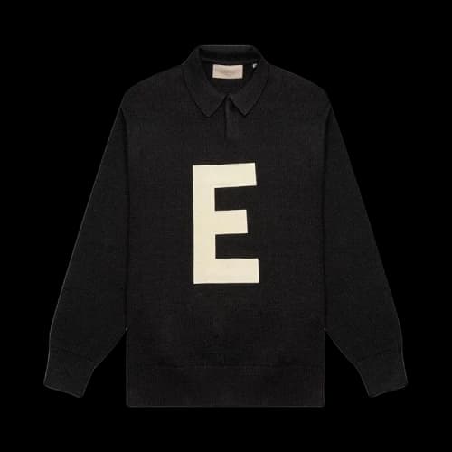 Fear of God Essentials Kids Big E Knit Polo 'Iron'