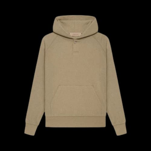Fear of God Essentials Kids Waffle Henley Hoodie 'Oak'