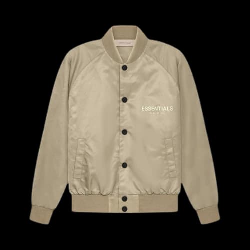 Fear of God Essentials Kids Baseball Jacket 'Oak'