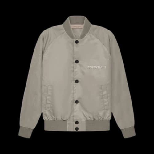 Fear of God Essentials Kids Baseball Jacket 'Desert Taupe'