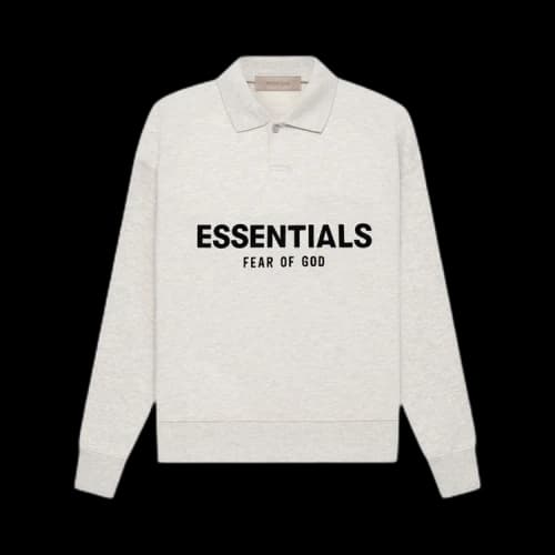 Fear of God Essentials Kids Essentials Long-Sleeve Polo 'Light Oatmeal'