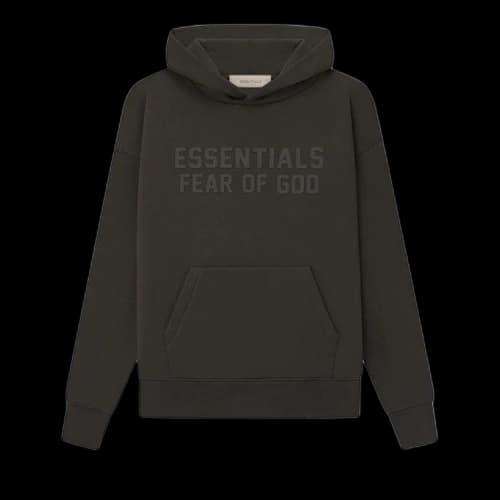 Fear of God Essentials Kids Hoodie 'Off Black'
