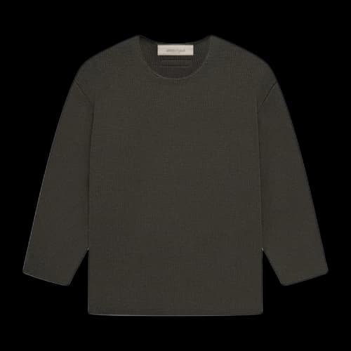 Fear of God Essentials Kids Rawneck Knit Sweater 'Off Black'