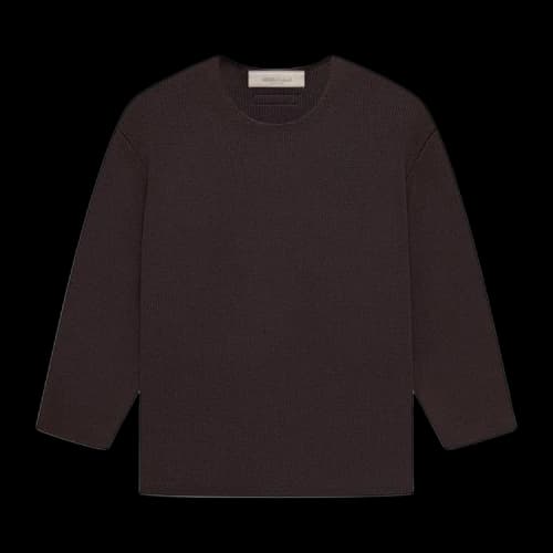 Fear of God Essentials Kids Rawneck Knit Sweater 'Plum'