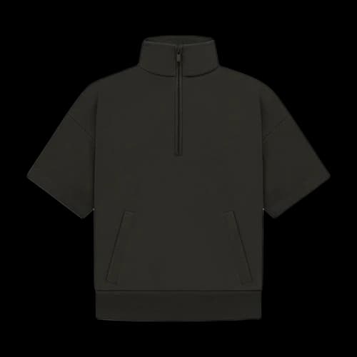 Fear of God Essentials Kids Half Zip French Terry Mockneck 'Off Black'