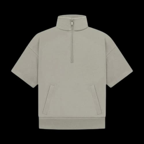 Fear of God Essentials Kids Half Zip French Terry Mockneck 'Seal'