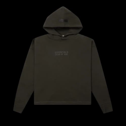Fear of God Essentials Kids Relax Hoodie 'Off Black'