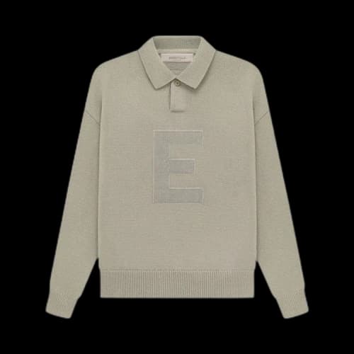 Fear of God Essentials Kids Knit Long-Sleeve Polo 'Seal'