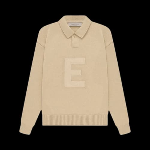 Fear of God Essentials Kids Knit Long-Sleeve Polo 'Sand'