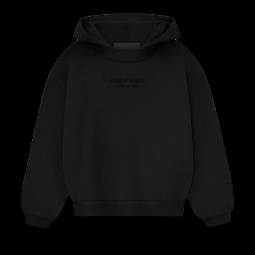 Fear of God Essentials Kids Hoodie 'Jet Black'