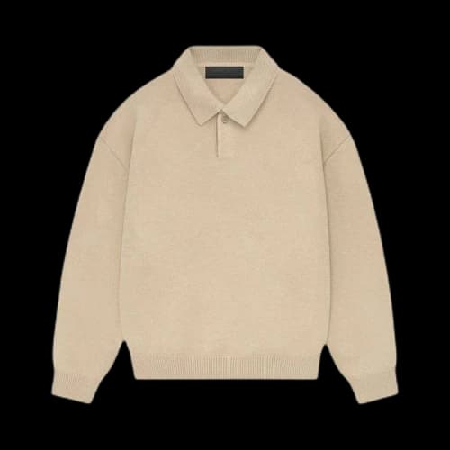 Fear of God Essentials Kids Knit Polo 'Gold Heather'