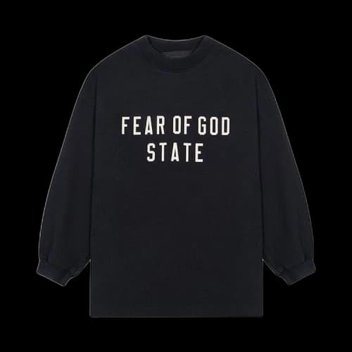 Fear of God Essentials Kids Heavy Longsleeve Tee Black