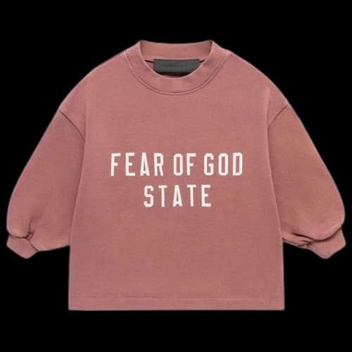 Fear of God Essentials Kids Heavy Longsleeve Tee Crimson