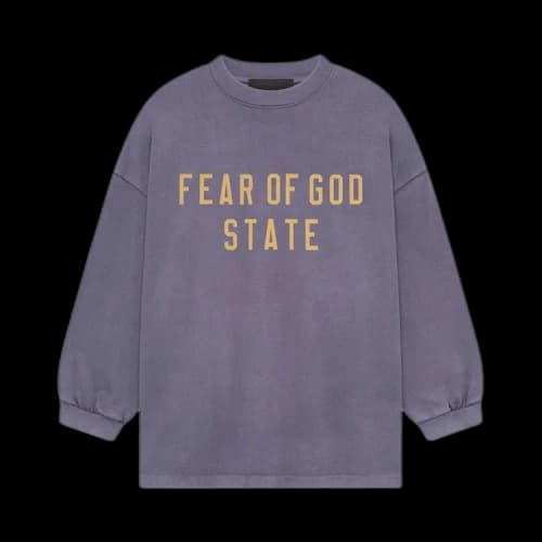 Fear of God Essentials Kids Heavy Long-Sleeve Tee 'Lavender'