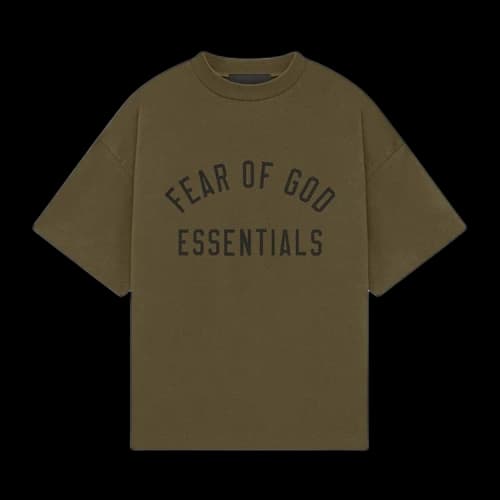 Fear of God Essentials Kids Jersey Crewneck Tee Olive