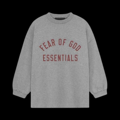 Fear of God Essentials Kids Jersey Long Sleeve Tee Dark Heather