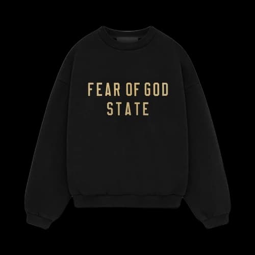 Fear of God Essentials Kids Fleece Crewneck Black